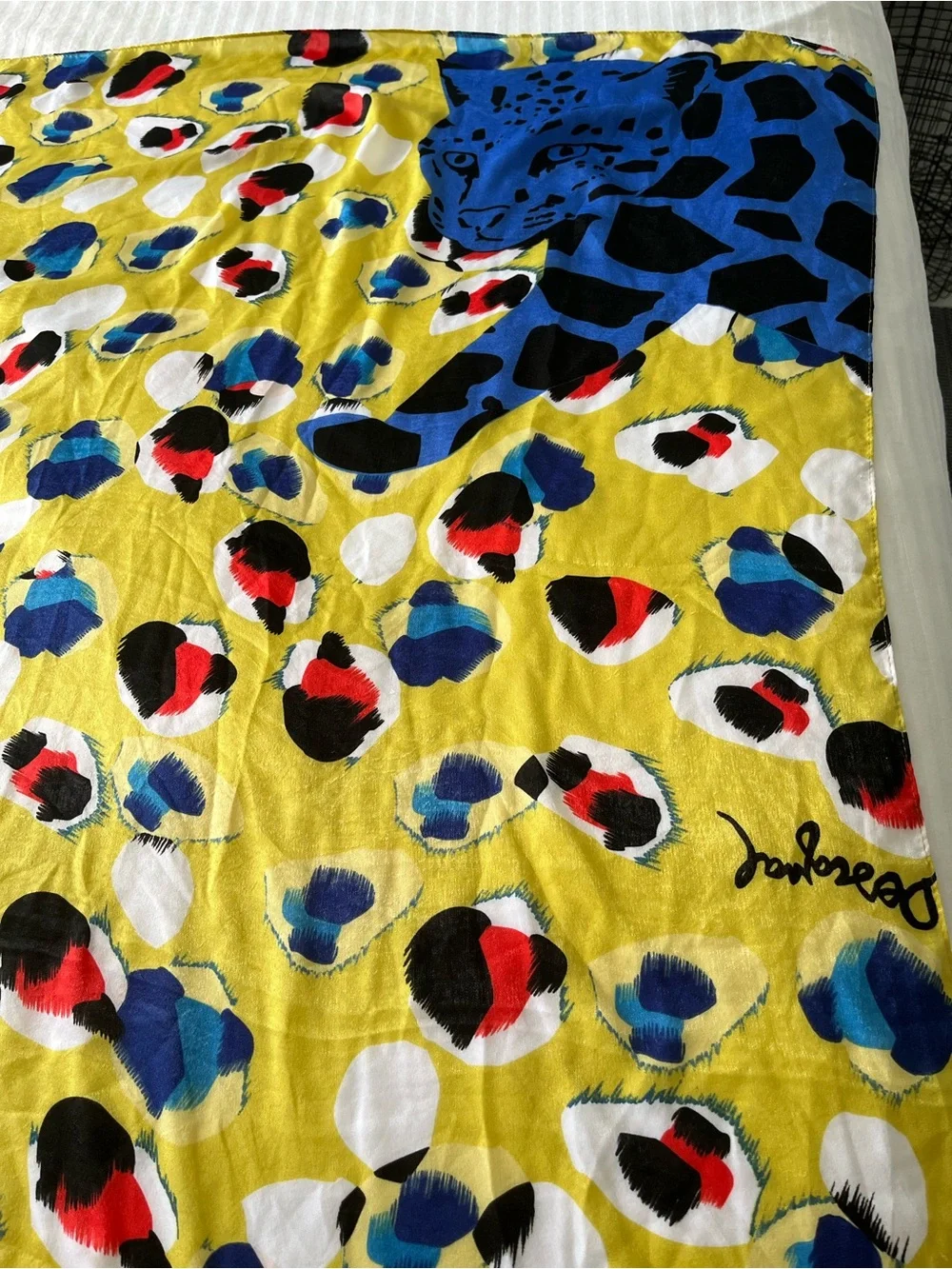 Oversized Desigual Leopard print scarf pardus